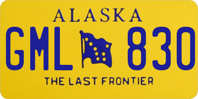 AK license plate GML830