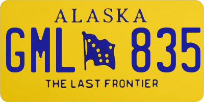 AK license plate GML835