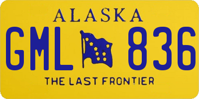 AK license plate GML836