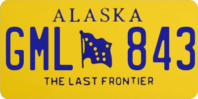 AK license plate GML843