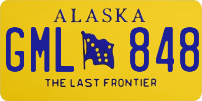 AK license plate GML848