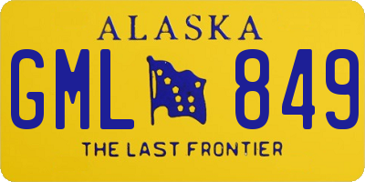 AK license plate GML849