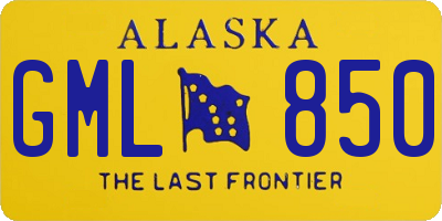 AK license plate GML850