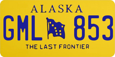 AK license plate GML853