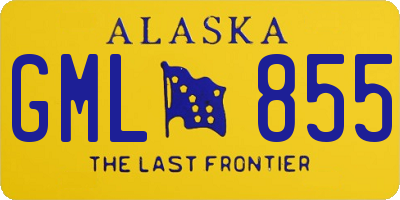AK license plate GML855