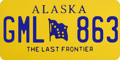 AK license plate GML863