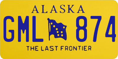 AK license plate GML874