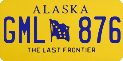 AK license plate GML876