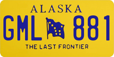 AK license plate GML881