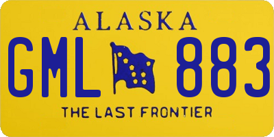 AK license plate GML883