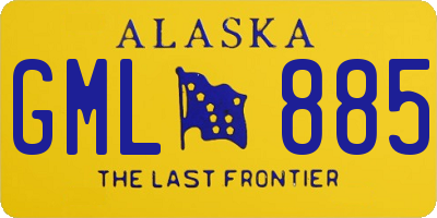 AK license plate GML885