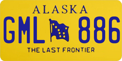 AK license plate GML886
