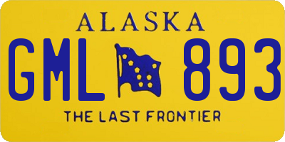 AK license plate GML893