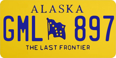 AK license plate GML897