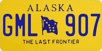 AK license plate GML907