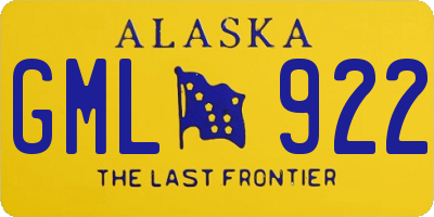 AK license plate GML922