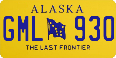 AK license plate GML930