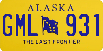 AK license plate GML931