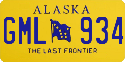 AK license plate GML934