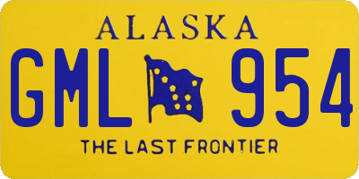 AK license plate GML954