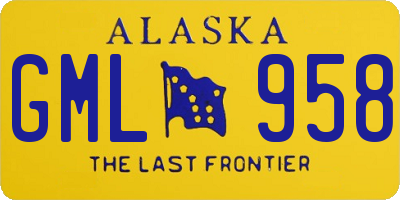 AK license plate GML958