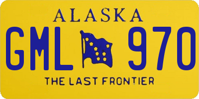 AK license plate GML970