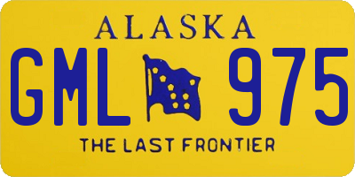 AK license plate GML975