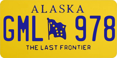 AK license plate GML978