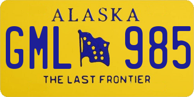 AK license plate GML985