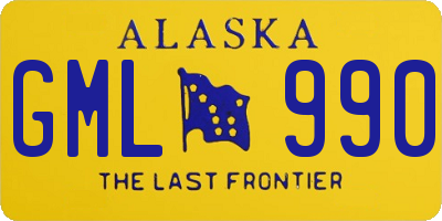 AK license plate GML990