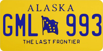 AK license plate GML993