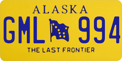 AK license plate GML994