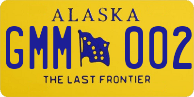 AK license plate GMM002