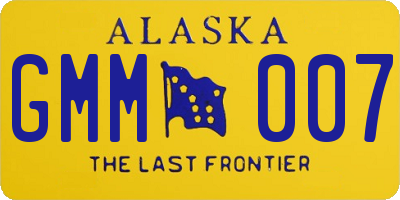 AK license plate GMM007