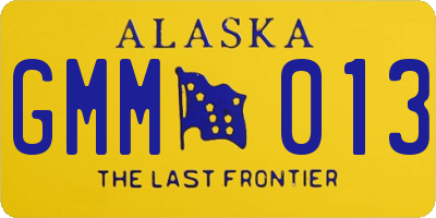 AK license plate GMM013