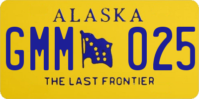 AK license plate GMM025