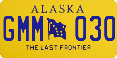 AK license plate GMM030