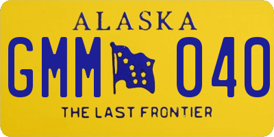 AK license plate GMM040