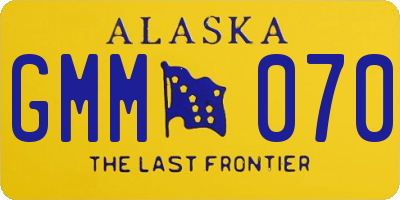 AK license plate GMM070