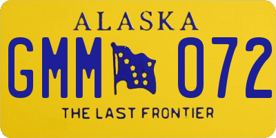 AK license plate GMM072