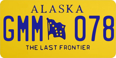 AK license plate GMM078
