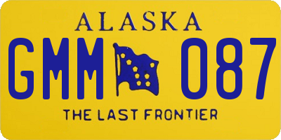 AK license plate GMM087