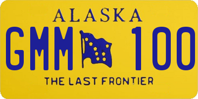 AK license plate GMM100