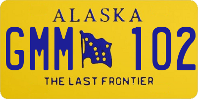 AK license plate GMM102