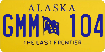 AK license plate GMM104