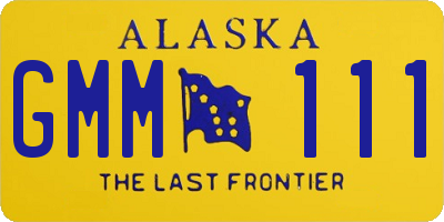 AK license plate GMM111