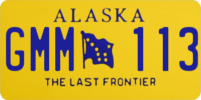 AK license plate GMM113