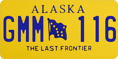 AK license plate GMM116