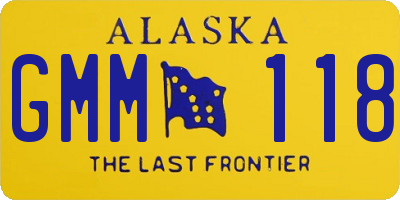 AK license plate GMM118