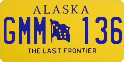 AK license plate GMM136